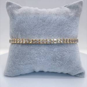 4.50ctw Diamond Classic Square Link Tennis Bracelet in 14k Yellow Gold $12,750 Retail VIDEO