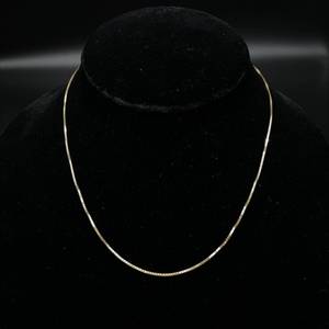 Classic Box Chain Necklace in 14k Yellow Gold Versatile and Durable $599 Retail