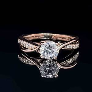 1.05ctw. Diamond Engagement Ring from Designer Gabriel & Co. in 14k Rose Gold, Forever Love Style $7800 Retail VIDEO