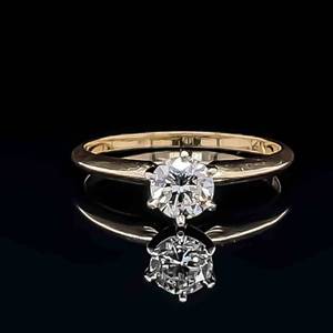 0.50 ctw Diamond VS CLARITY Round Solitaire Slim Ring in 14k Yellow Gold $4250 Retail VIDEO