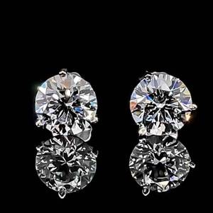 New 4.20ctw Diamond Stud Earrings (VS-E) Super White w Amazing Sparkle in 14k White Gold. $18,500 Retail VIDEO