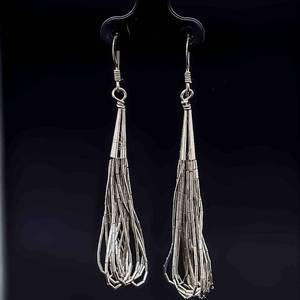 Liquid Fringe Chain Loops Dangle Earrings Shepherds Hooks