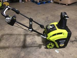 Ryobi  40V Single Stage Brushless Cordless Electric Snow Blower with 2  Batteries and charger included see pictures