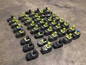 Lot of assorted Ryobi 18V Batteries assorted models and conditions review Pictures