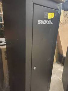 Stack on Gun Safe no keys as is customer returns see pictures