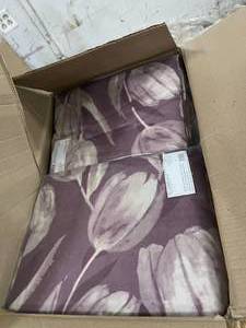Lot of 4 cases (4 units each) new The Company Store Grand Tulip Multicolored Floral Cotton King Duvet Cover