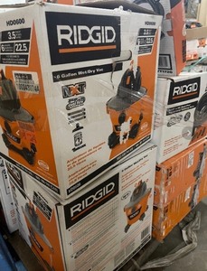 Pallet of assorted Ridgid Tools and accessories review pictures customer returns