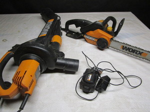 lot 73 image: Electric Chainsaw & Blower