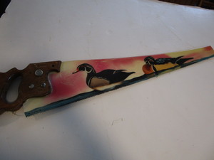 Hand Painted Saw Blade - Wood Duck