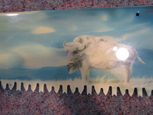 Hand Painted Saw Blade - White Buffalo