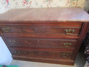 Antique East Lake Dresser, Marble Top