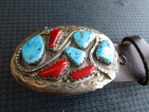 Effie C Zuni Belt Buckle - Snake Effigy