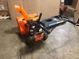 Yardmax 26 in. 212 cc Two-stage Self-propelled Gas Snow Blower with Push-button Electric Start and Headlight open box customer return see pictures