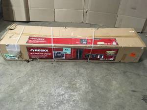 Husky Ready-to-Assemble 24-Gauge Steel Freestanding Garage Cabinet in Black (36 in. W x 72 in. H x 18 in. D) customer returns  review pictures