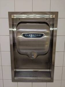 lot 73 image: Commercial Excel Xlerator Stainless Steel Hand Dryer