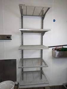 lot 53 image: Commercial Mount-A-Flex Wall-Mounted Shelving Unit