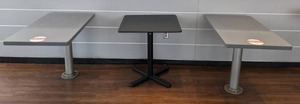 lot 24 image: Trio of Restaurant Tables (2) Rectangular Tables, (1) Square Table