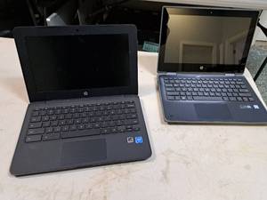 lot 1609 image: HP ChromebookProBook 15 Laptop Computers (for parts only)