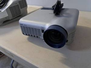 lot 1647 image: NEC LT240K XGA Home Theatre Projector (used) with Power Cord