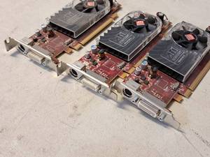 lot 1719 image: Lot of (3) ATI Technologies Radeon ATI-102-B40319(B) Low Profile Dual Display Graphics Cards (used)
