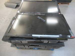 lot 205 image: Pallet of Miscellaneous Older TVs, Used in Warehouse for Testing TV Parts (Approximately 8-10 years Old) - FOR PARTSRESTORE - SOLD AS IS