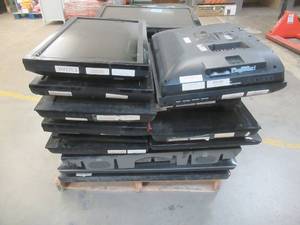 lot 206 image: Pallet of Miscellaneous Older TVs, Used in Warehouse for Testing TV Parts (Approximately 8-10 years Old) - FOR PARTSRESTORE - SOLD AS IS