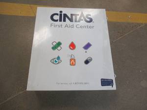 lot 221 image: Large First-Aid Station, Used in Warehouse, Some items may be missingexpired. - SOLD AS IS