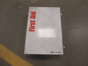 lot 222 image: Large First-Aid Station, Used in Warehouse, Some items may be missingexpired. - SOLD AS IS
