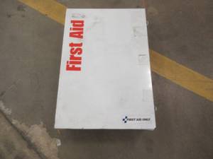 lot 223 image: Large First-Aid Station, Used in Warehouse, Some items may be missingexpired. (Latches on case are broken) - SOLD AS IS