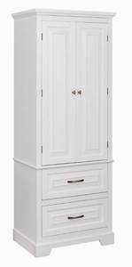 lot 83 image: Teamson Home St. James Bathroom Storage Freestanding Floor Linen Cabinet, White