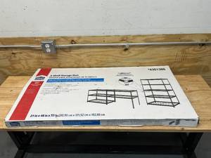 lot 95 image: Project Source  Metal Heavy Duty 5-Tier Utility Shelving Unit (48-in W x 24-in D x 72-in H)