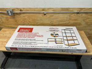 lot 96 image: Project Source  Steel Heavy Duty 5-Tier Utility Shelving Unit (48-in W x 24-in D x 72-in H)