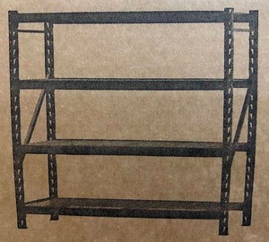 lot 49 image: EDSAL Steel Heavy Duty 4-Tier Utility Shelving Unit (77-in W x 24-in D x 72-in H)