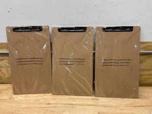 lot 57 image: TRADE QUEST Pack of 3- Ledger Size Clipboards with Lever Hinge Clips