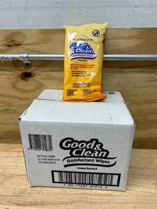 lot 60 image: GOOD & CLEAN Case of Disinfectant Wipes (12 packs of 36 wipes ea)