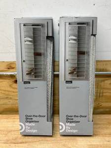 lot 66 image: Lot of 2 Over-the-Door 26 Pocket Shoe Organizers