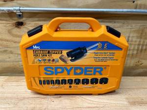 lot 75 image: SPYDER 14-Piece Carbide-tipped Arbored Hole Saw Set
