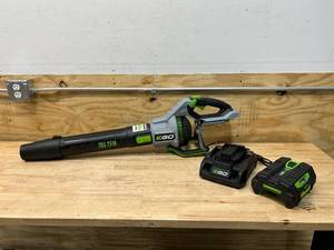 lot 77 image: EGO  POWER 56-volt 765-CFM 200-MPH Brushless Handheld Cordless Electric Leaf Blower 5 Ah (Battery & Charger Included)
