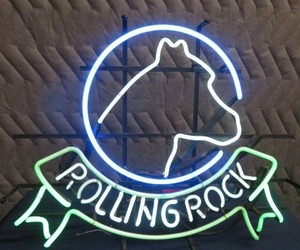 lot 2 image: NEON ROLLING ROCK BEER SIGN