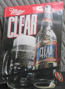 lot 29 image: METAL MILLER CLEAR BEER SIGN
