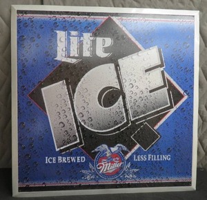 lot 31 image: LARGE MILLER LITE ICE METAL SIGN