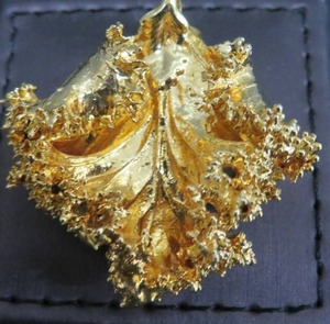 lot 82 image: 24K GOLD COVERED REAL LEAF