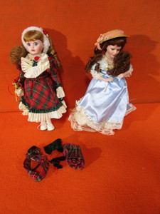 (2) Porcelain Dolls 16