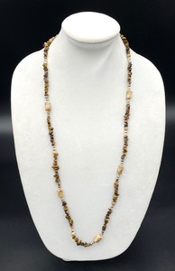 lot 51 image: Carolyn Pollack Sterling Silver and Tiger Eye Agate Beaded Necklace
