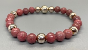 lot 57 image: Milor of Italy Sterling Silver Beaded Bracelet with Magnetic Clasp