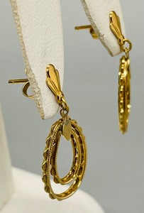 lot 63 image: Glamorous Gold Filled Earrings