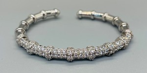 lot 85 image: Dazzling Sterling Silver and Cubic Zirconia Bracelet