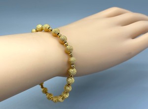 lot 82 image: Beautiful Brass Beaded Stretch Bracelet