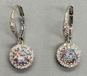 lot 100 image: Sparkling Costume Cubic Zirconia Earrings