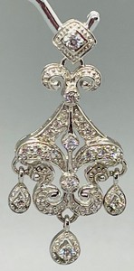 lot 103 image: Ornate Sterling Silver and Cubic Zirconia Pendant